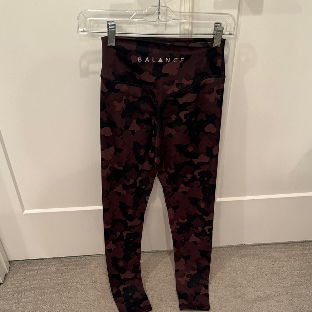 Balance Athletica Camouflage Leggings - Black and Brown